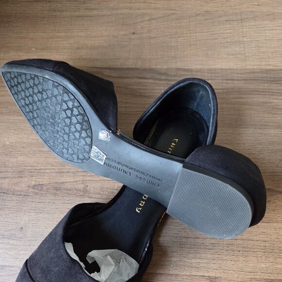 WORN ONCE CHINESE LAUNDRY EASY DOES IT D'ORSAY BLACK POINTY FLATS SIZE 10 - Picture 12 of 13